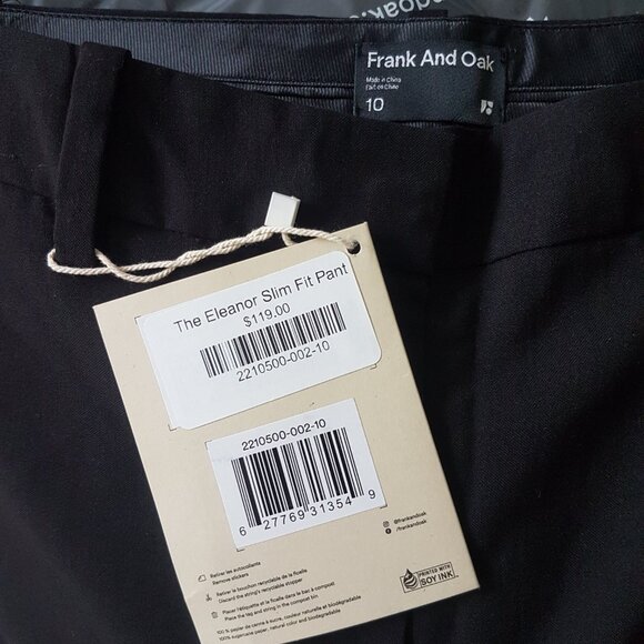 Frank and Oak Eleanor slim fit pant in black - Picture 2 of 4